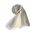thumbnail image 2 of Bufanda Color Degradado Largo Chiffon Ligero Para Mujeres Gris / Beige 63"x19.6", 2 of 8