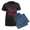 thumbnail image 5 of CafePress - Tired As A Mother Women's Dark Pajamas - Women's Short Sleeve Print T-Shirt and Pants Dark Cotton Pajama Set, 5 of 7