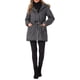 thumbnail image 2 of Chaqueta de parka de invierno para mujer Allegra K, abrigo acolchado largo, cálido, a prueba de viento, con capucha de piel sintética, M gris, 2 of 6