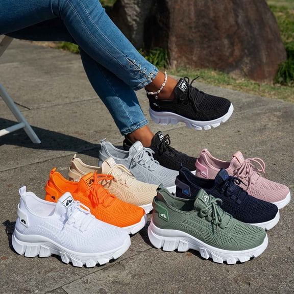 ibiyuan Armadillo Shoes for Women Sneakers Women Hands-Free Arch Support Wide Toe Sport Gym Walking Shoes Cushioning on Mesh Women Tennis Shoes Casual Foam Shoes