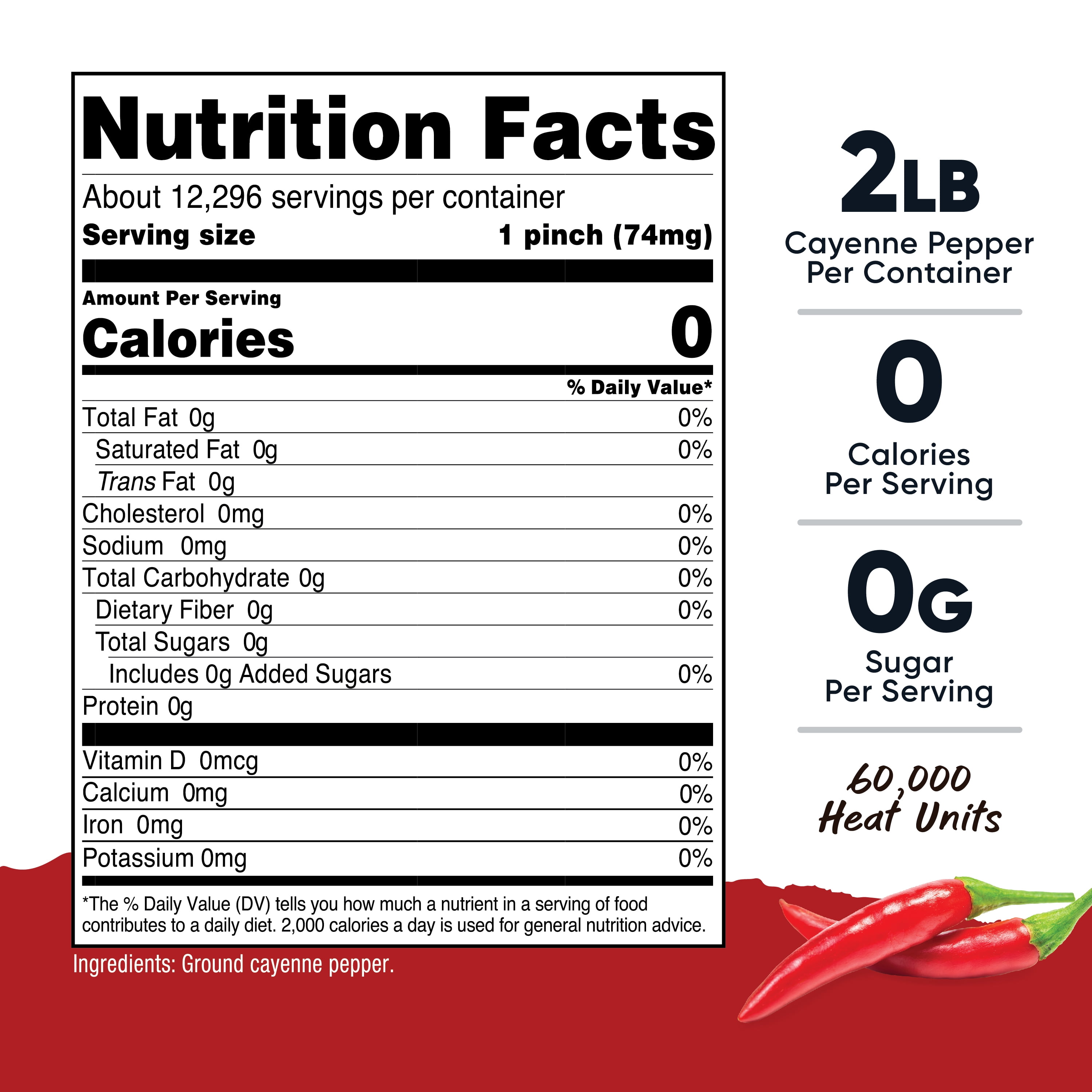 Nutricost Cayenne Pepper (Ground Red Pepper Powder) 60,000 Heat Units - Vegan, Gluten-Free, GMO-Free