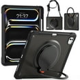 thumbnail image 2 of XYX For iPad Pro 13 inch Case (2025 M5/2024 M4), 360 Rotating Hand Grip, Shoulder Strap, Heavy Duty Drop Protection, Black, 2 of 7