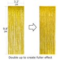 thumbnail image 2 of Allgala 4PK 3.3 x 9.8 FT (1x3M) Metalic Tinsel Party Photo Backdrop Curtains Door Fringe Décor-Gold-BD52603, 2 of 3