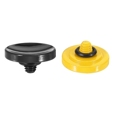 Unique Bargains Shutter Release Button Soft Shutter Release Button Copper Camera Shutter Button Concave, Black/Yellow 2 Pack