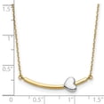 thumbnail image 5 of Auriga Fine Jewelry 14K Two-tone Gold Heart Bar 18" Necklace 18" for Women, 5 of 6