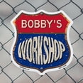 thumbnail image 5 of Bobby's Workshop (2 Pack) 12 inch X 12 inch Shield Shaped Commercial Grade Plastic Signs Weather Resistant, UV Protected To last, Gift for Dads and Uncles Classic Americana Crafted in, 5 of 7