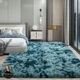 thumbnail image 4 of ASPILLOW Fluffy Area Rugs for Living Room, 4x6 Non Skid Shaggy Carpets for Bedroom, Dorms, Rooms, Home Decor,Tie-dye Peacock Blue, 4 of 7