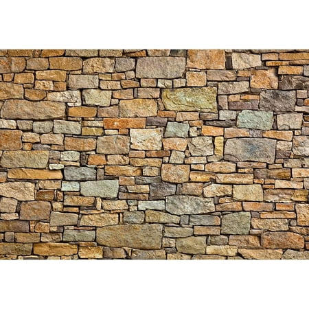 Image of 9x6FT Rustic Brick Wall Backdrop Vintage Brown Stone Brick Wall Texture Old House Photography Background Party Decorations Retro Wallpaper Newborn Baby Kids Adults Portrait Photo Shoot Pr