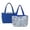 Blue Poppy Print, variant on Vintage Sunflower Print Large Quilted Tote Bag for Women Lightweight Puffer Tote Shoulder Bag for Work Travel Daily Casual Use Versatile Everyday Carry