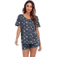 thumbnail image 4 of DOPI Women's Pajama Set Short Sleeved 2-piece Casual Set with Pockets, Multiple Colors, and Sizes, 4 of 5