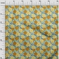 thumbnail image 3 of oneOone Cotton Silk Brown Fabric Asian Floral Craft Projects Decor Fabric Printed By The Yard 42 Inch Wide, 3 of 4