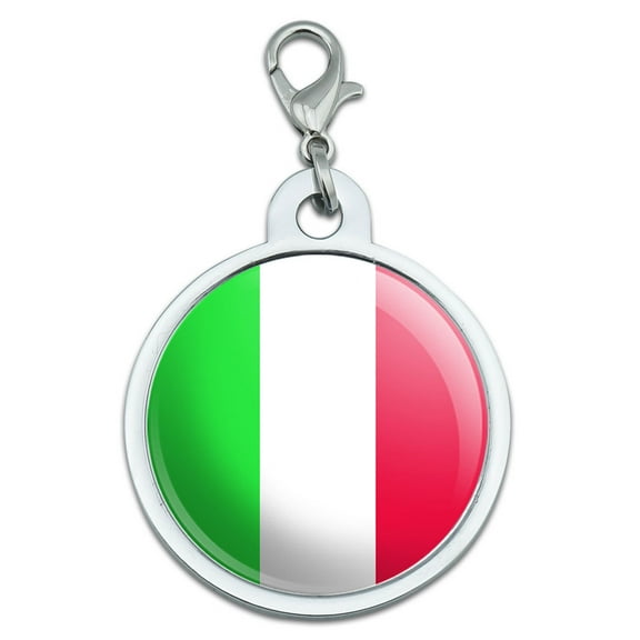 Italy Italian Flag Large Metal ID Pet Dog Tag