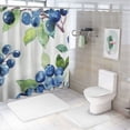 thumbnail image 7 of ARISTURING Blueberries Leaves Watercolor Painting Shower Curtain for Bathroom Decoration 60x72, 7 of 7