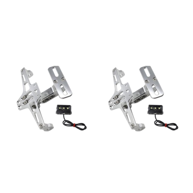 Soporte de aluminio Riwesomey Ajustable para accesorios de motocicleta Montaje impermeable con luz Azul