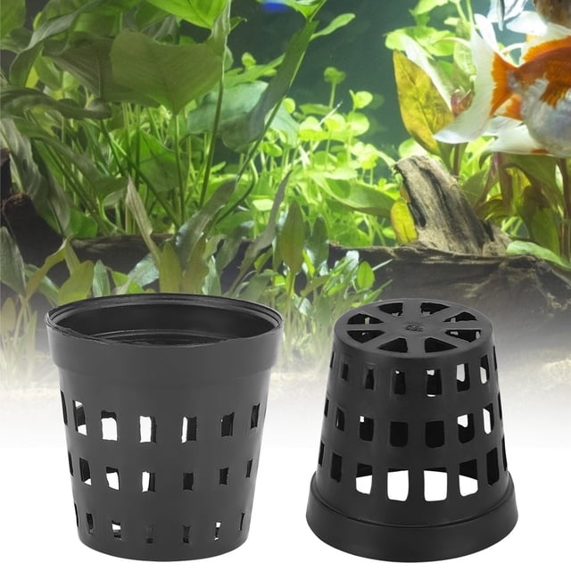 Cestas para plantas de agua NikouMX 30 piezas plástico negro acuario