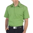 thumbnail image 2 of Omega Men's Short Sleeve Dress Shirt (Apple Green, 3XL), 2 of 4