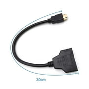 HD-Cable Splitter Adapter Cable HDMI-Compatible Splitter 1 In 2 Out,HDMI Splitter Adapter Cable for HDTV HD,LED,LCD,TV