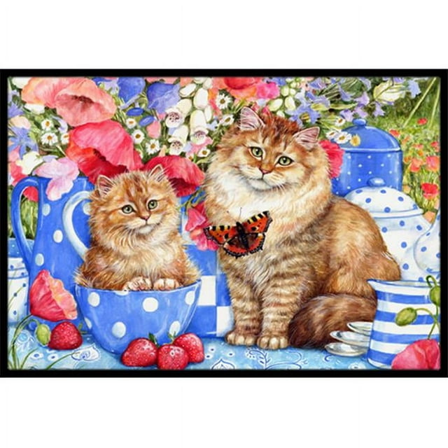 Carolines Treasures CDCO0200MAT Blue Cats Indoor or Outdoor Mat- 18 x 27