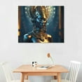 thumbnail image 2 of JEUXUS Modern Canvas Painting Poster Print Cyborg Mechanical Fiber Buddha for Home Decor, 2 of 4