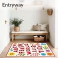 thumbnail image 3 of ODIKA 8'x10' Machine Washable Non-Slip Area Rug, Educational Alphabet Journey Through Seasons Learning Activity Play High Traffic Rug with Pad, Red, 692026, 3 of 8