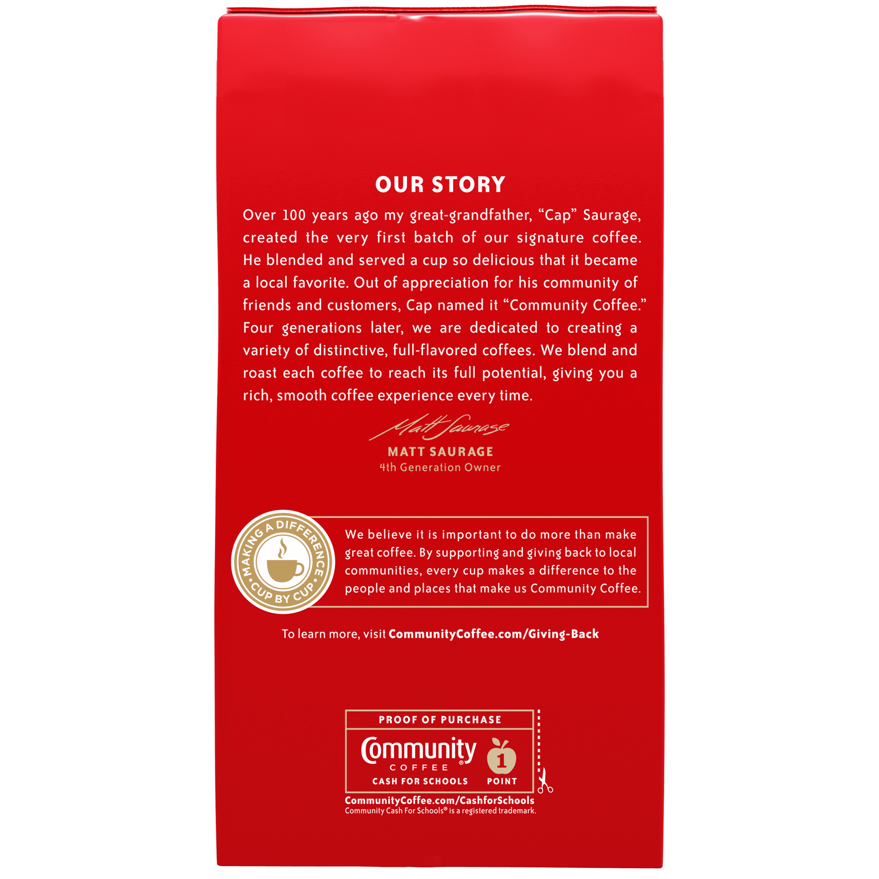 Community® Coffee Signature Blend Dark Roast Ground Coffee 16 oz Firm Pack