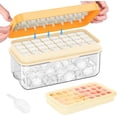 thumbnail image 1 of Bandeja para cubitos de hielo con tapa y recipiente, PHINOX 64 piezas Bandejas para cubitos de hielo para congelador con 2 bandejas, recipiente, tapa y pala para hielo, sin BPA, 1 of 4