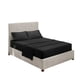 thumbnail image 3 of Juego de ropa de cama para el hogar Sábana de cama Funda de colchón Funda de almohada Juego de ropa de cama de poliéster de color sólido, Negro, Completo, 4pcs / set Eigraketly HA6267-16B, 3 of 7