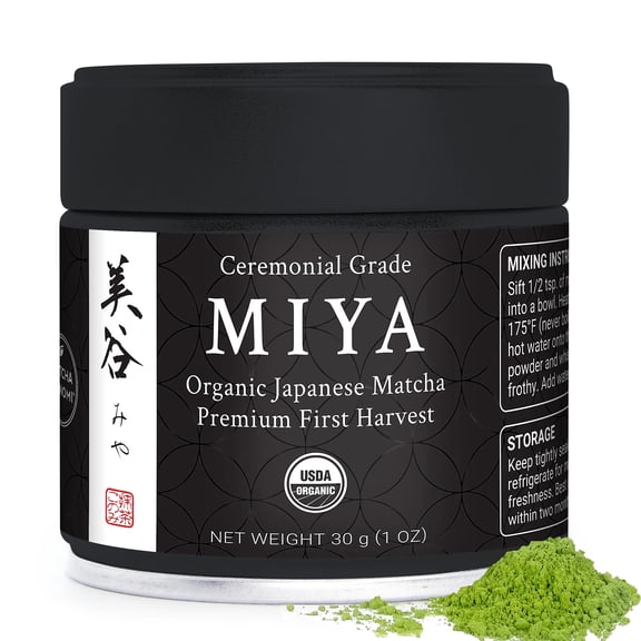 Miya Matcha 30g - Organic Premium Ceremonial Japanese Matcha Green Tea Powder - First Harvest - Zero Sugar - USDA and KOAA Certified