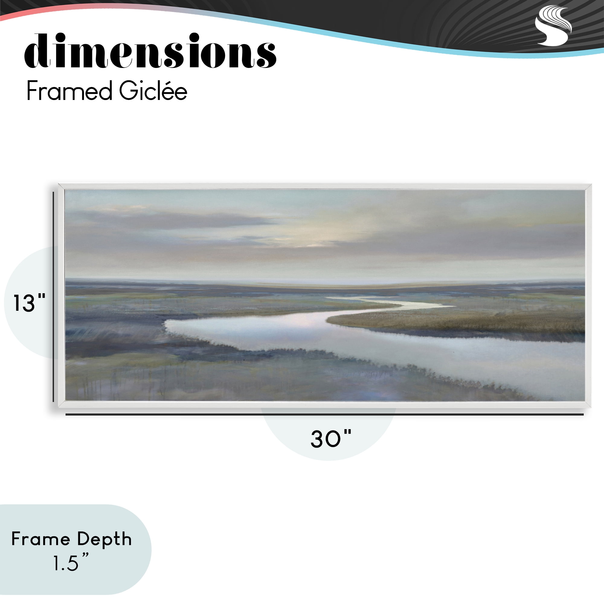 Stupell Industries Foggy Riverbend Atmosphere White Framed Giclee Art, design by Christy McKee