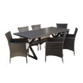 thumbnail image 1 of Noble House Ensemble de Salle à Manger Extérieur en Aluminium 7 Pcs Marron, 1 of 16