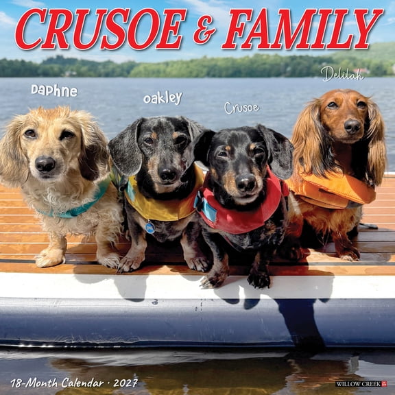 Crusoe the Celebrity Dachshund 2027 12 X 12 Wall Calendar, (Paperback)
