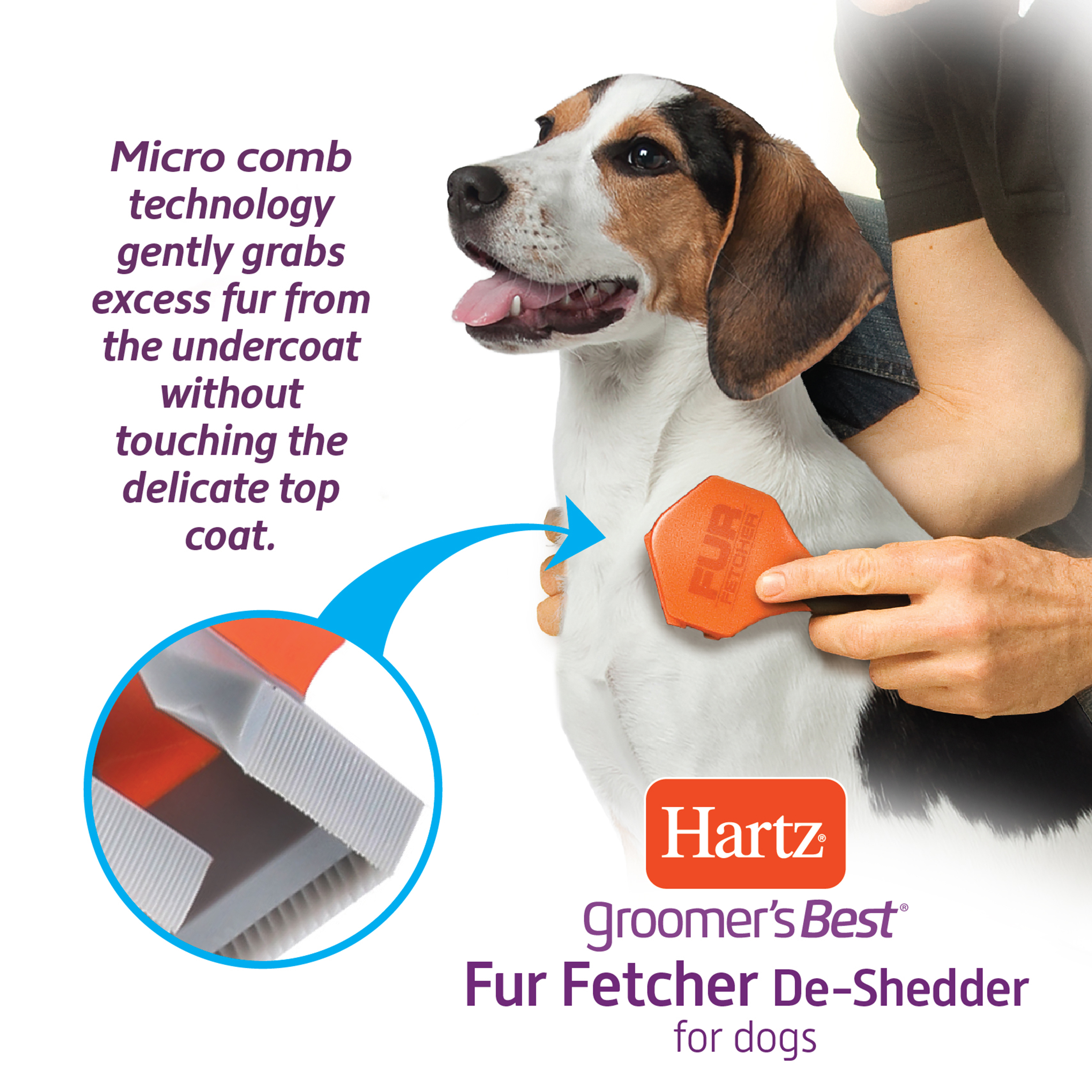 Hartz Groomer's Best Fur Fetcher De-Shedder Brush photo 4