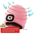 thumbnail image 2 of Morttic LED Beanie Hat with Light, Rechargeable Headlamp Cap, Unisex Winter Warm Knitted Hats, Headlight Flashlight for Running Hiking Camping,Tech Gifts for Men Women (Pink), 2 of 8