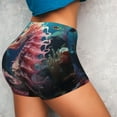 thumbnail image 4 of Uemuo Ocean Seahorse Pattern Women Workout Impact Shorts Scrunch Butt Lifting Gym Shorts Seamless Booty Biker Shorts-Small, 4 of 8