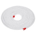 thumbnail image 1 of Unique Bargains 22.97ft x 0.39inch Ceramic Fiber Rope, Square Braided Rope High-Temperature Gasket Seal for Boiler Furnace Oven Kiln Casting, White, 1 of 5