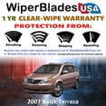 thumbnail image 2 of 2007 Buick Terraza Beam Wiper Blades Wipers w/1yr Warranty (Set of 3) w/Rear Wiper (WiperBladesUSA), 2 of 5