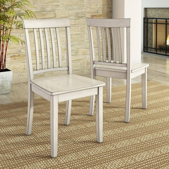 Lexington 5-Piece Dining Set with 48 Dining Table and 4 Mission Back Chairs, Antique White