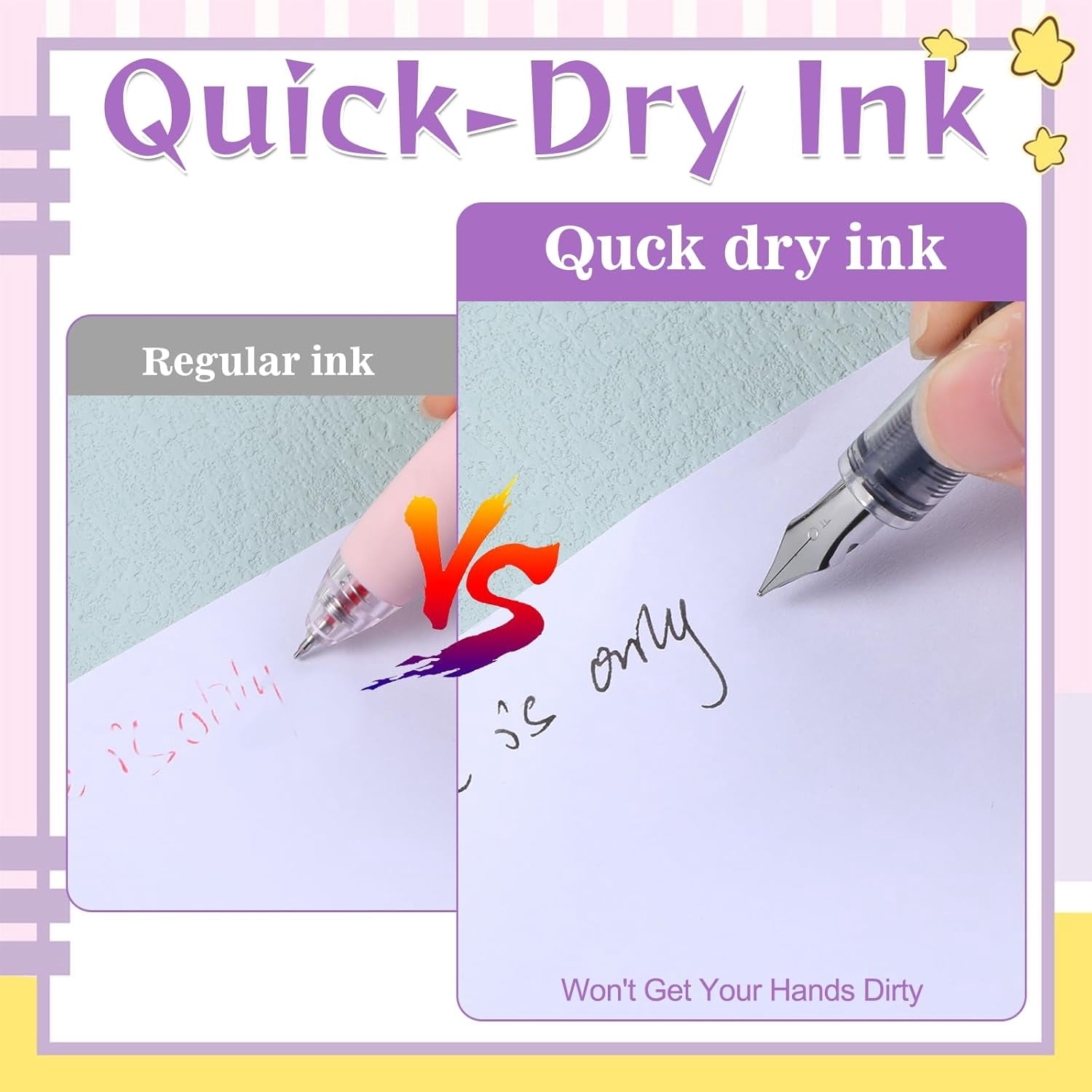 36 Pcs Disposable Fountain Pens, Quick Drying 0.5mm Black Ink Pens Smooth Writing Calligraphy for Journaling Office Sketching Doodling Beginner Artist Gifts