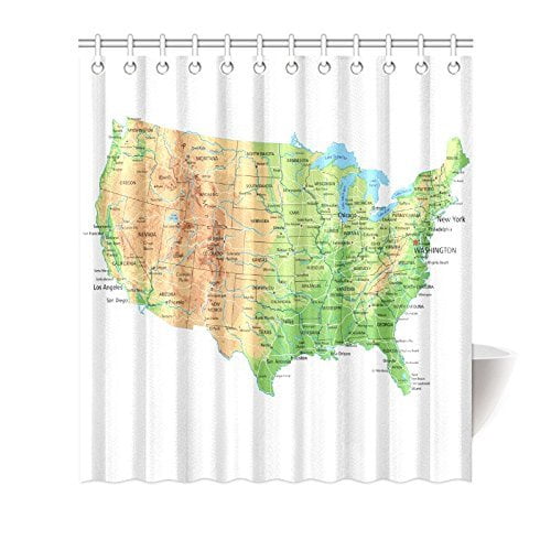 Mypop American Map Home Decorations Collection Map Of Usa Printed