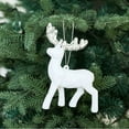thumbnail image 5 of Virelaxpo Christmas Reindeer Hanging Ornament, Handcrafted Resin Decor with Antlers for Tree Decoration, 5 of 6