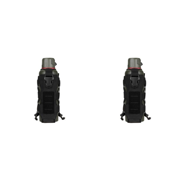 Yuarrent Botella de bebida de agua Colgador ajustable Camping Viajar Pesca Botellas Titular Bolsas Equipo al aire libre Negro Negro 2Conjunto