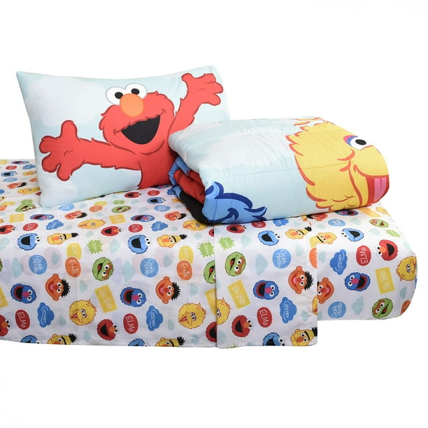 Sesame Street Elmo Kids Bedding Sheet Set with Reversible