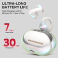 thumbnail image 2 of Refurbished Monster MH12003 Bluetooth Wireless Headphones, White, 2 of 3