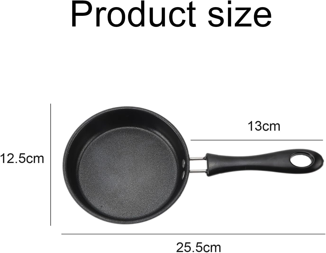 Egg Frying Pan, 4.7-Inch Single Egg Durable Small Pan with Handle, Nonstick Frying Pan With Lid Covered, Heat Resistant Small Egg Skillet Cooking Pot, Portable Round Omelet Pan for Stove