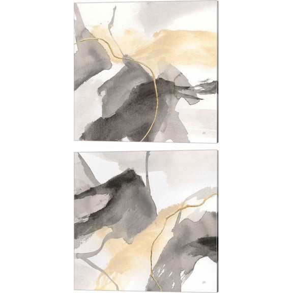 Great Art Now Natural Ebony by Chris Paschke 2 Piece Canvas Art Set Each 14"W x 14H