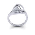 thumbnail image 3 of Genuine 1ct Round Cut Diamond Prong Women's Fancy Heart Anniversary Ring Bridal Wedding Band Solid 14K Gold JK SI2, 3 of 3