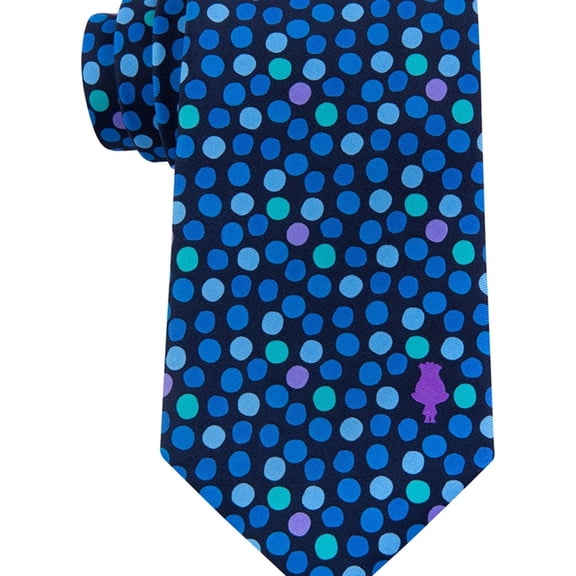 Dreamworks Mens Multicolor Dotted Self-tied Necktie, Blue, Classic (57 To 59 in.)