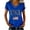 Blue, variant on YVNAURA Women's 250th Anniversary V Neck T Shirt America 250 Semiquincentennial Patriotic Tee 1776-2026 USA Flag Graphic Family Matching Shirts for Women 4th of July, Black, L