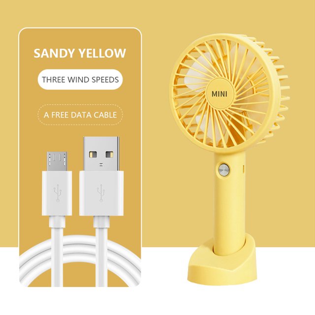 Ventilador de mano portátil 3 Ajuste de velocidad Ventilador pequeño recargable USB 1000-1200mAh
