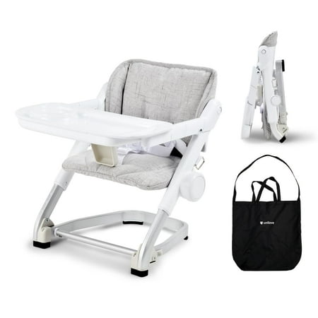 Unilove Feed Me 3-in-1 Portable High Chair & Feeding Booster Seat for Infant and Toddler, Shadow Gray